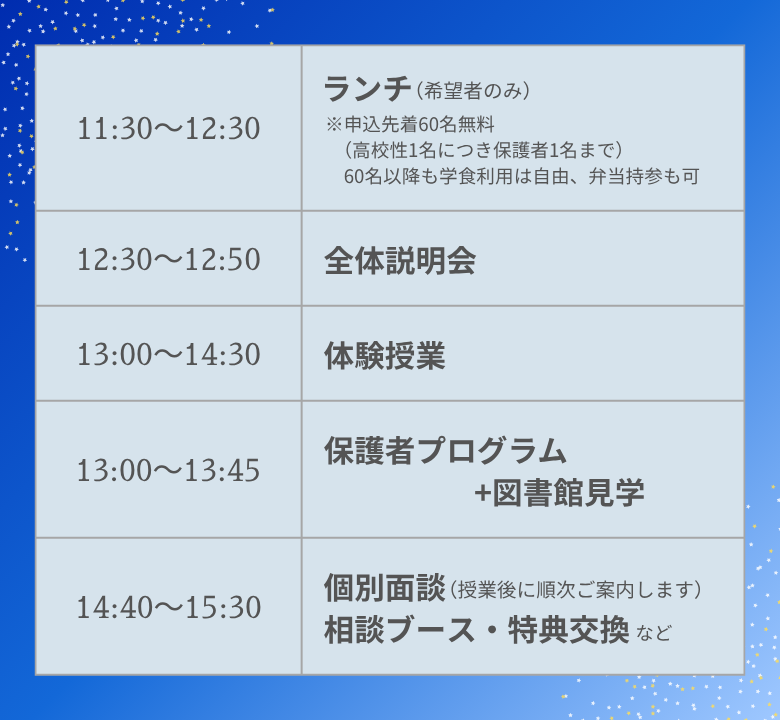 タイムテーブル